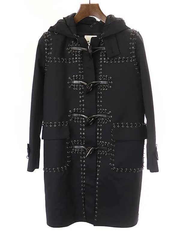 noir kei ninomiya ノワール ケイ ニノミヤ 15AW ハトメスタッズウールダッフルコート