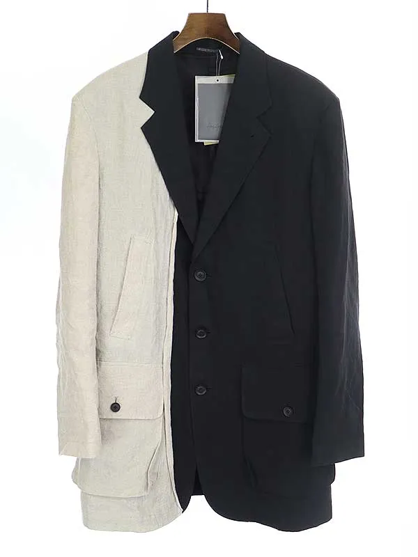 Yohji Yamamoto ヨウジヤマモト プールオム 22SS 右前耳使い箱ポケットジャケット