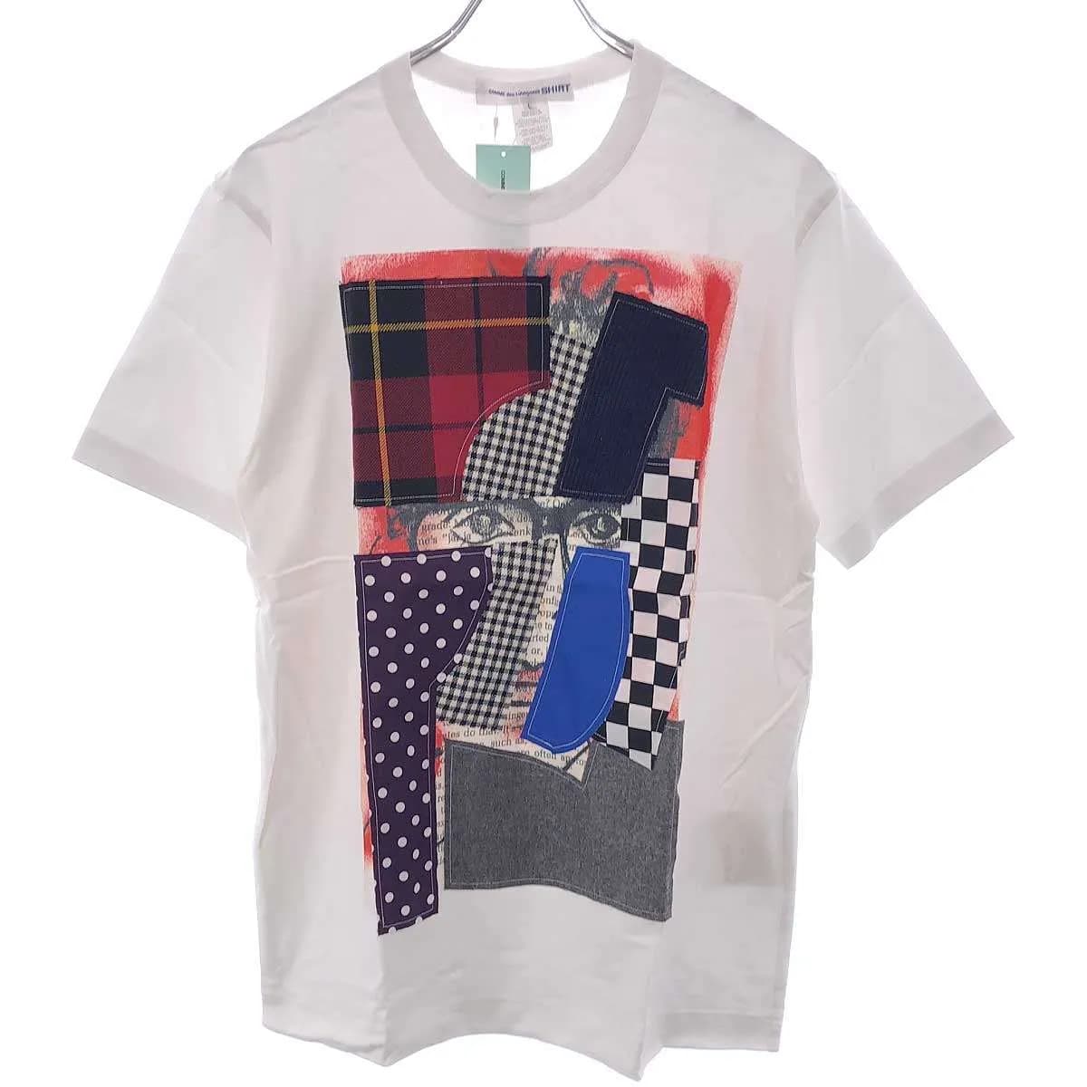 COMME des GARCONS コムデギャルソンシャツ 14SS マルチファブリックパッチワークTシャツ S22101