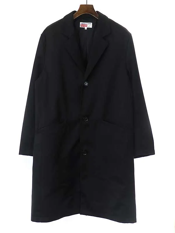 Supreme シュプリーム コムデギャルソン シャツ 18AW Wool Overcoat バックロゴウールオーバーコート