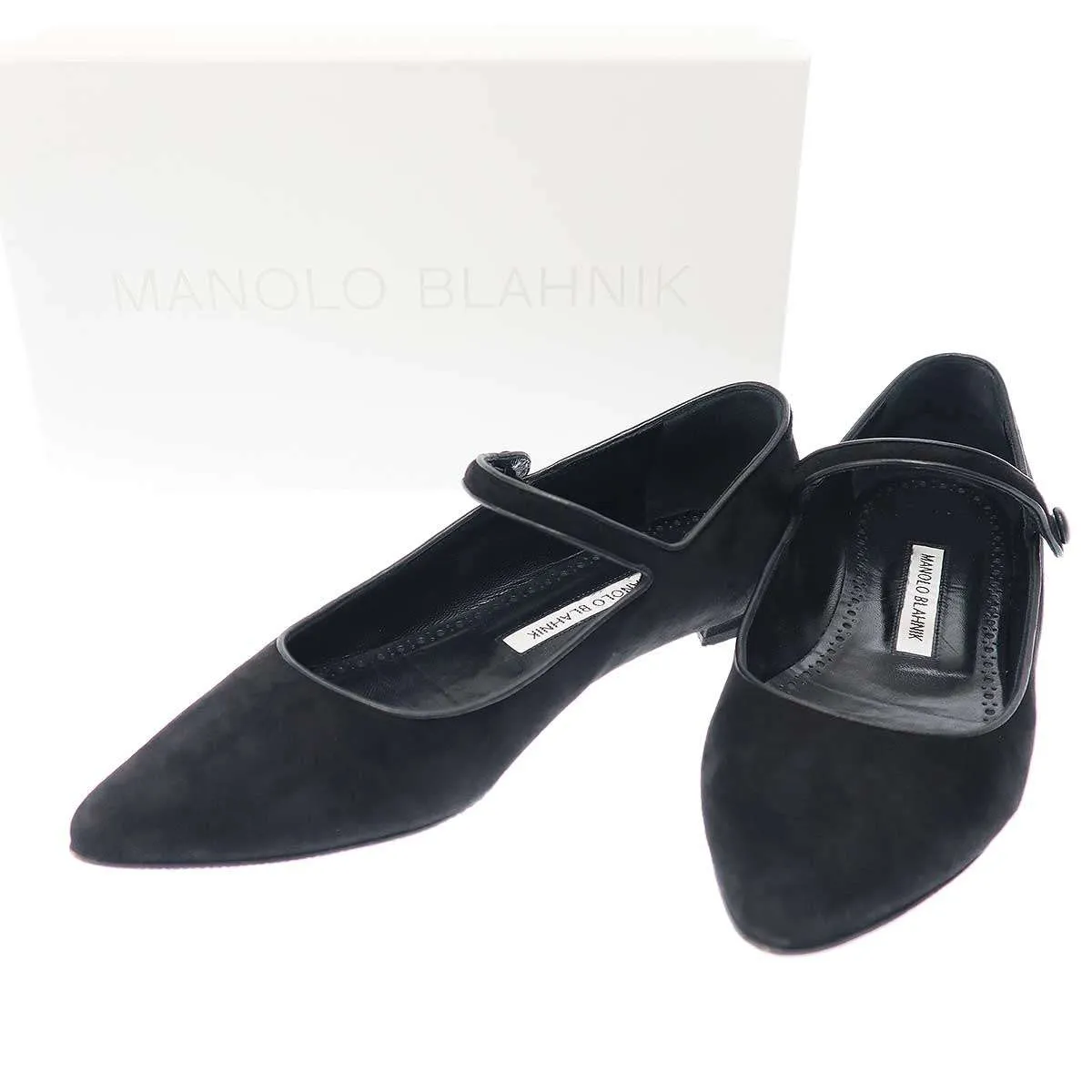 MANOLO BLAHNIK マノロブラニク KULOGLU スウェードメリージェーン パンプス