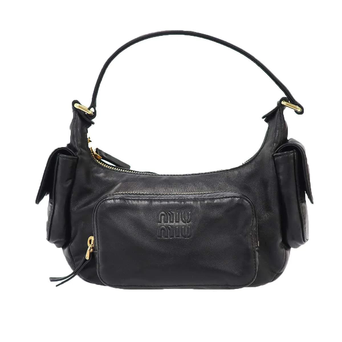 miu miu ミュウミュウ Pocket Bag ナッパレザー ポケットバッグ 5BC146
