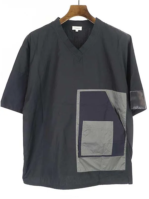 JIL SANDER ジルサンダー 16SS LOOK10 パッチワークVネックカットソー