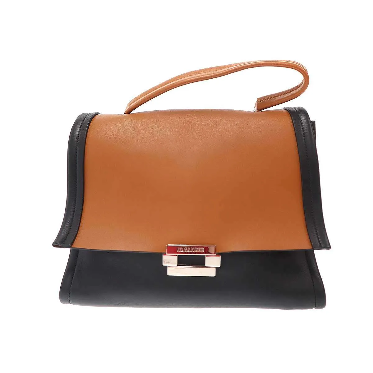 JIL SANDER ジルサンダー レザーバイカラーショルダーバッグ