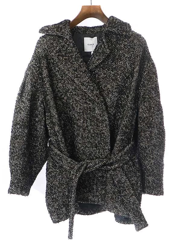 CLANE クラネ 21AW MIX LOOP TWEED BOX COAT ツイードコート