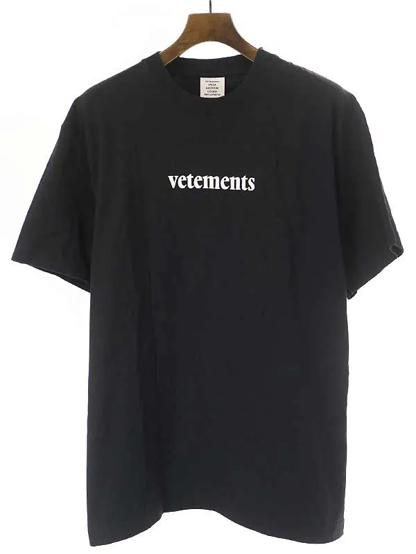 VETEMENTS ヴェトモン 20SS バーコードパッチロゴプリントTシャツ