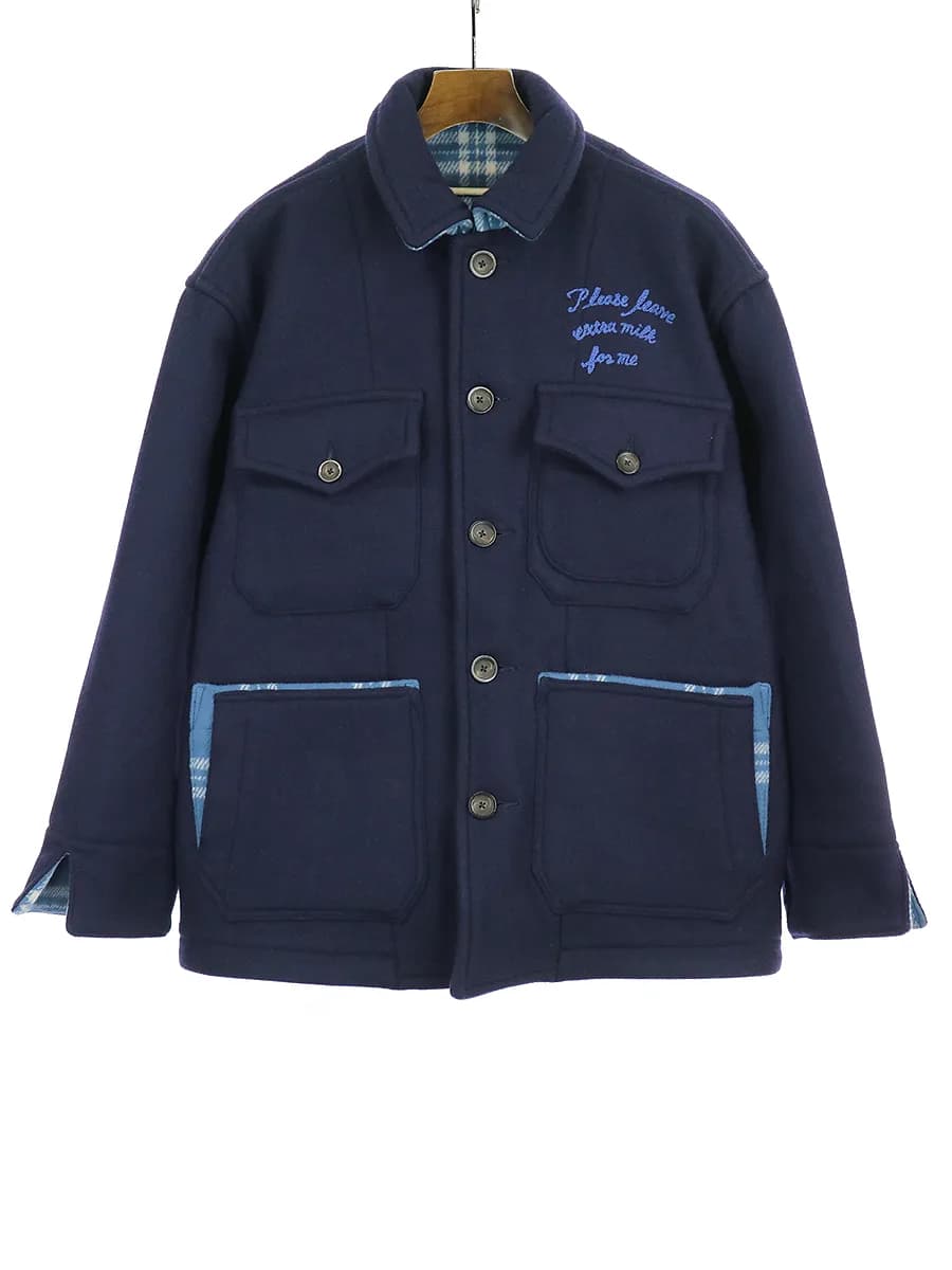 Porter Classic ポータークラシック 16AW MELTON JACKT 刺繍デザインメルトンコート