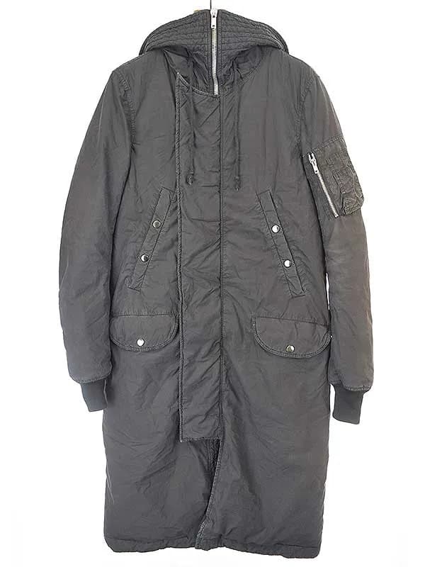 Rick Owens リックオウエンス 09AW ジップデザインロングミリタリー中綿コート