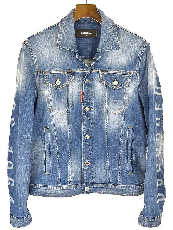 DSQUARED2 ディースクエアード 20AW SPORTS JACKET ロゴプリントデニムジャケット