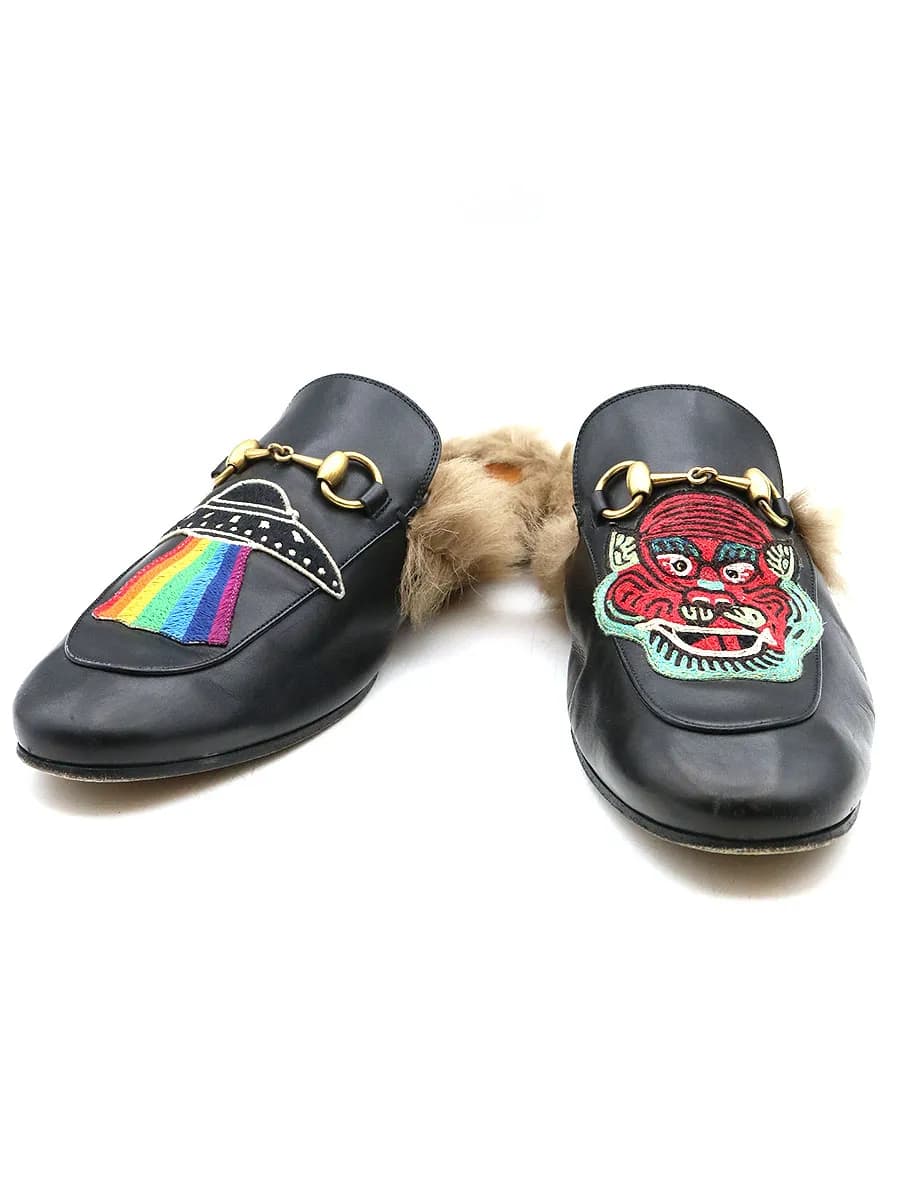 GUCCI GUCCI 17AW アップリケファースリッポン プリンスタウン