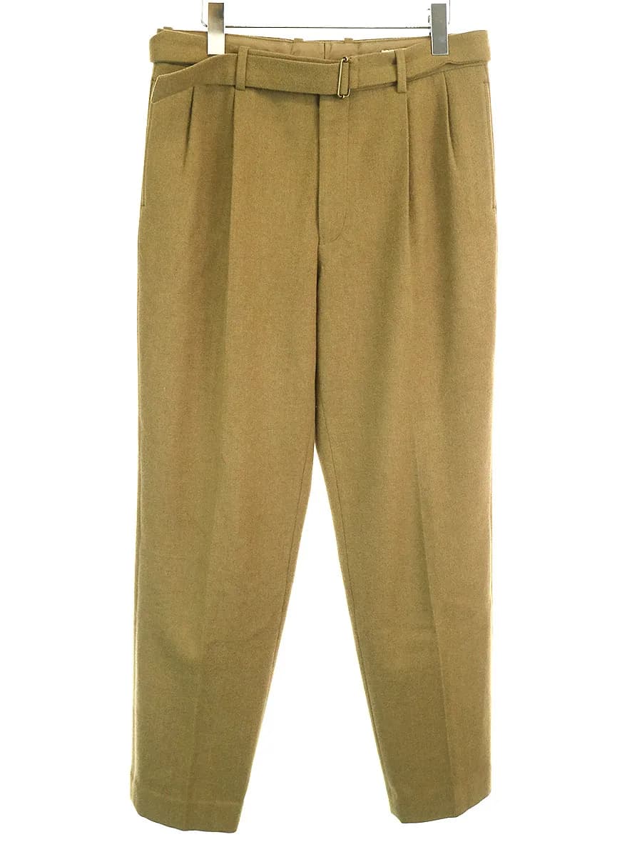 AURALEE オーラリー 18AW WOOL CASHMERE FLANNEL SLACKS ウールカシミヤフランネルスラックスパンツ