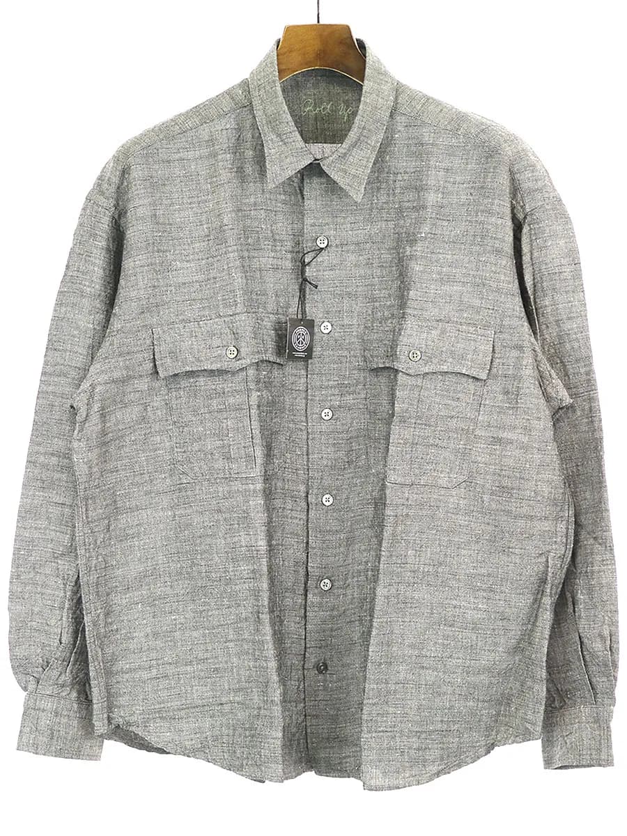 Porter Classic ポーター クラシック 20SS ROLL UP BAMBOO LINEN SHIRT ロールアップリネンシャツ