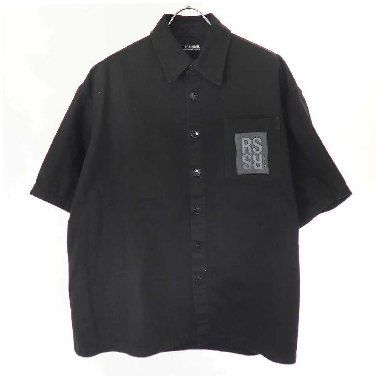 RAF SIMONS ラフシモンズ 23SS OVERSIZED SHORT SLEEVED DENIM SHIRT ショートスリーブシャツ