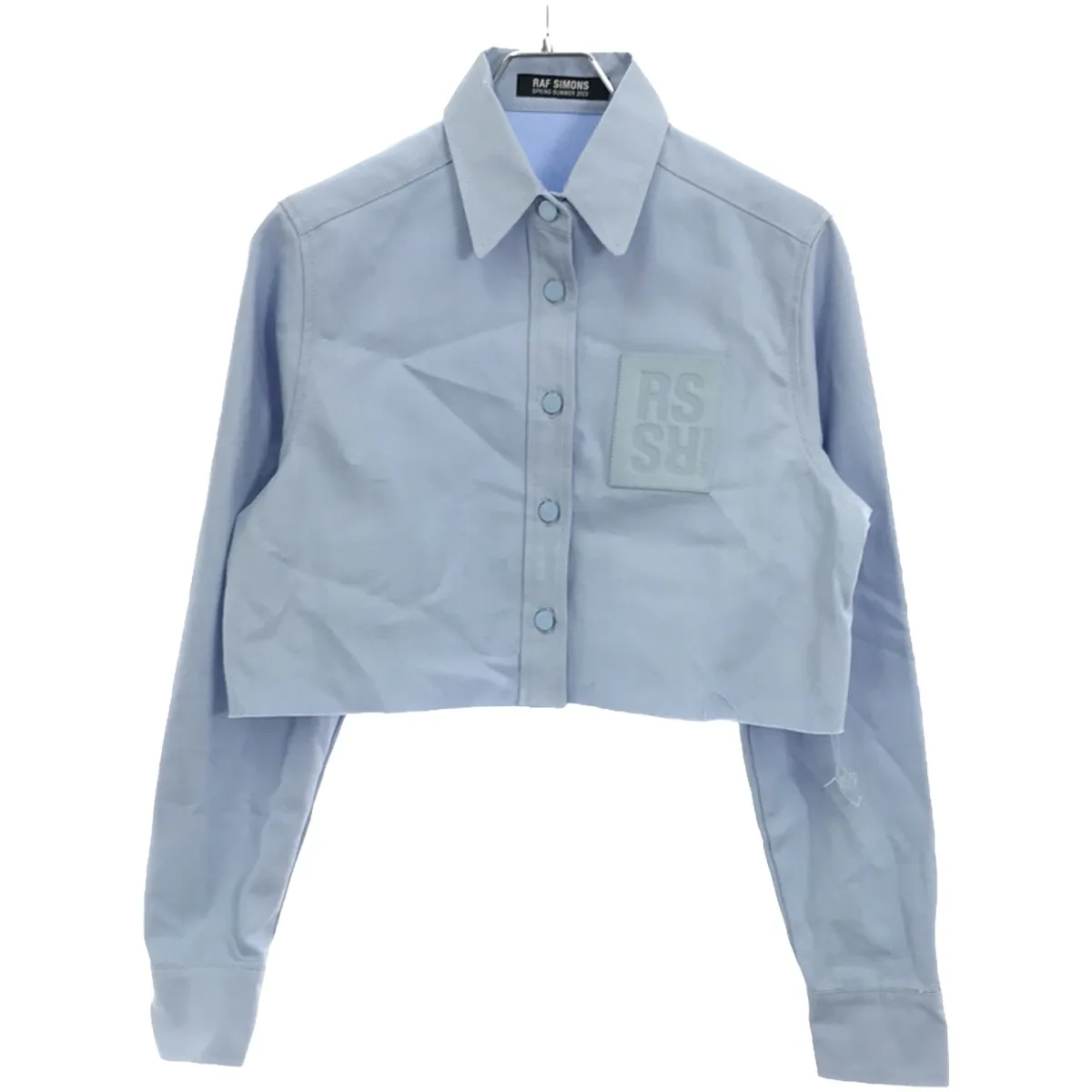 RAF SIMONS ラフシモンズ 23SS CROPPED DENIM SHIRT RSパッチクロップドデニムシャツ
