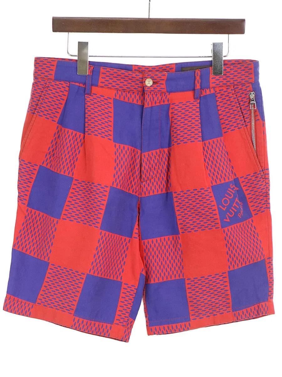 LOUIS VUITTON LOUIS VUITTON 12SSマサイチェックショーツ ハーフパンツ