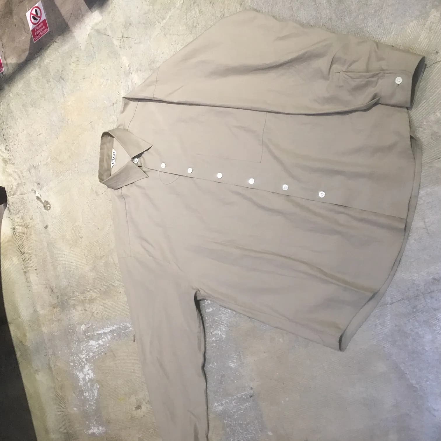 AURALEE AURALEE 18SS WASHED FINX TWILL BIG SHIRTS