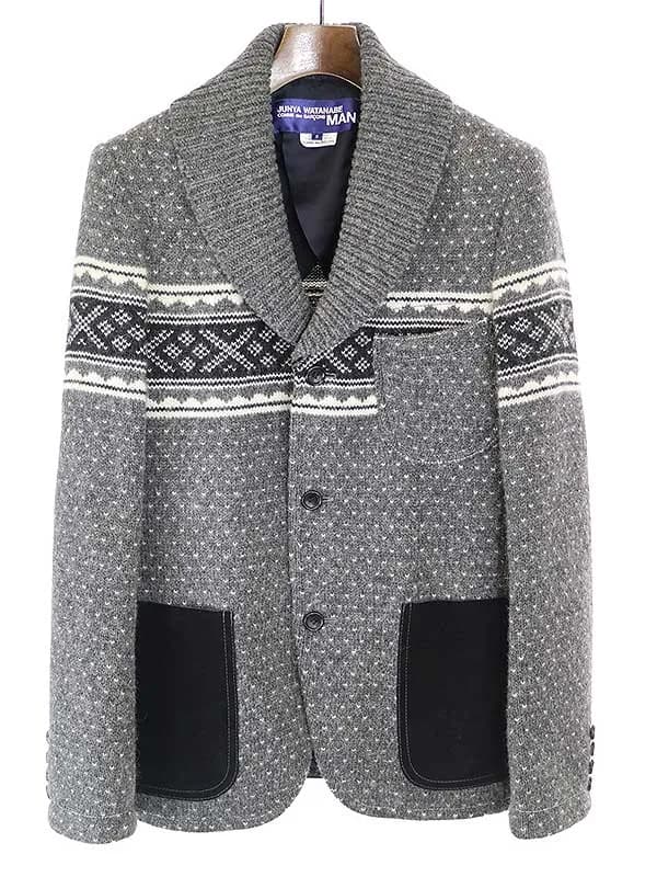 COMME des GARCONS ジュンヤワタナベ コムデギャルソン マン 11AW ノルディックショールカラーニットジャケット