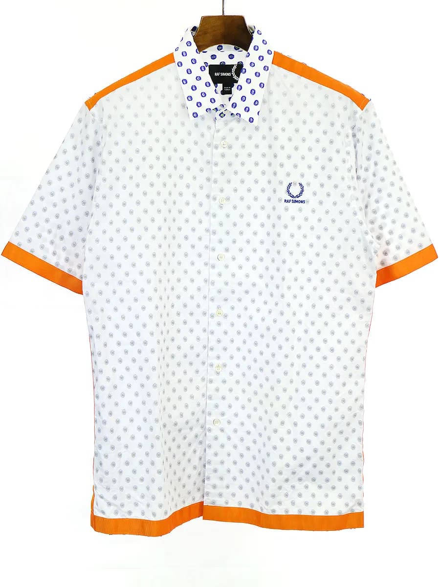 RAF SIMONS ラフシモンズ グログランテープ総柄半袖シャツ
