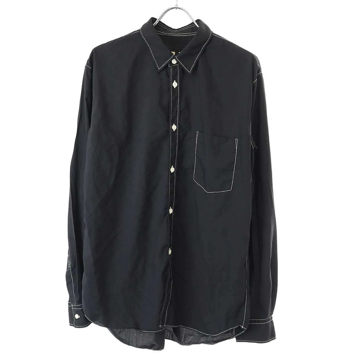 COMME des GARCONS コムデギャルソンオムドゥ 23AW 製品染めポリエステルシャツ