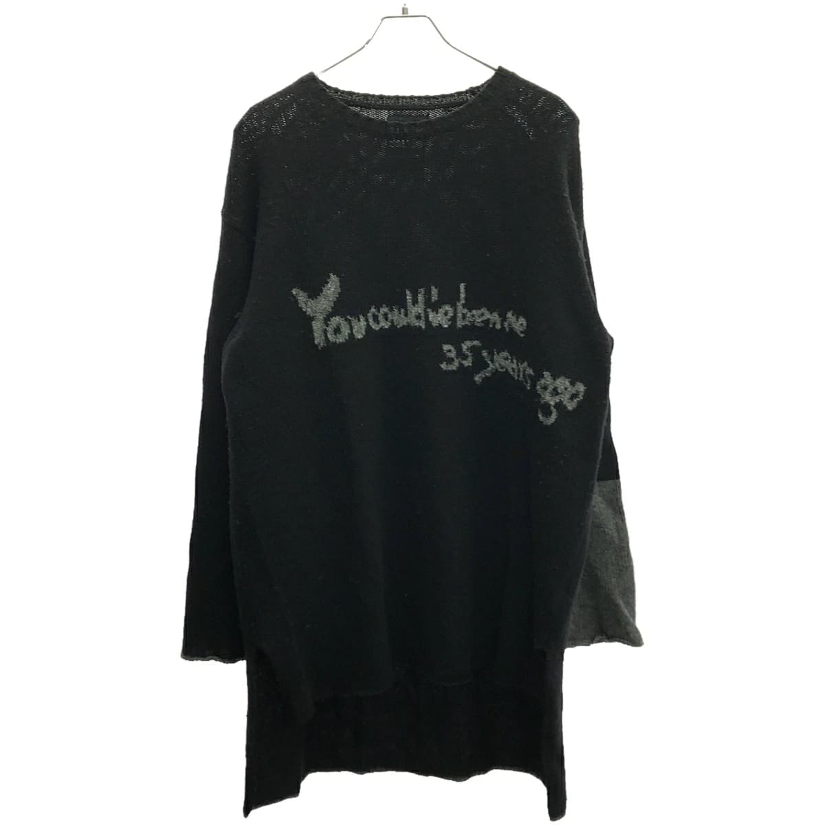 Yohji Yamamoto ブラックスキャンダルヨウジヤマモト 19AW メッセージプルオーバーニットセーター HC-K03-194