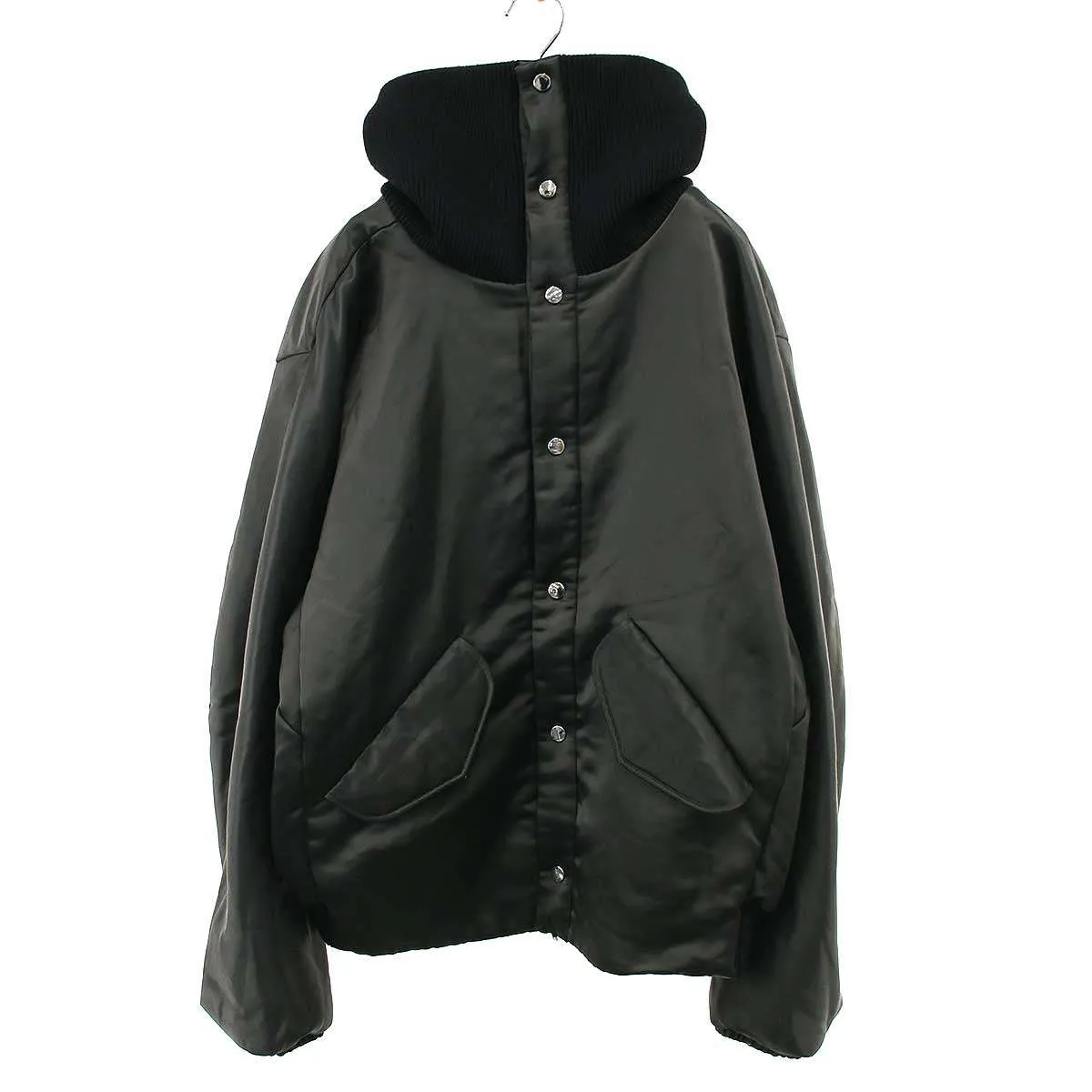HARUNOBUMURATA ハルノブムラタ 25AW MARGOT-RIB COLLAR NYLON SNAP JACKET リブスナップ ジャケット HM25W242-DOV14