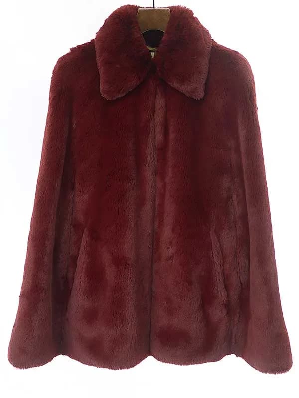 BURBERRY バーバリー Allford Faux Fur Cape フェイクファーケープベスト