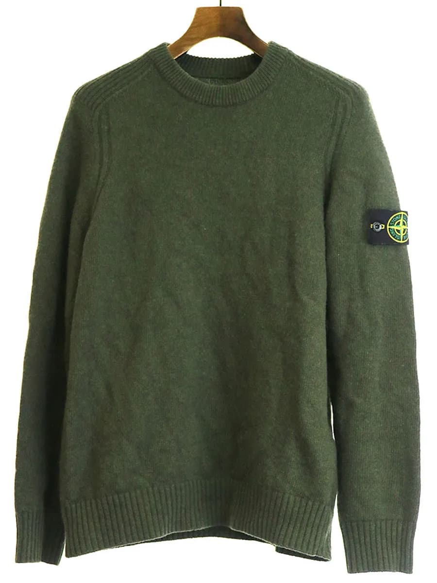 STONE ISLAND ストーンアイランド 20AW ミドルゲージウールナイロンクルーネックニット