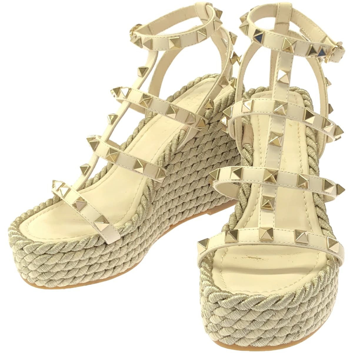 VALENTINO ヴァレンティノ ウェッジソールロックスタッズサンダル