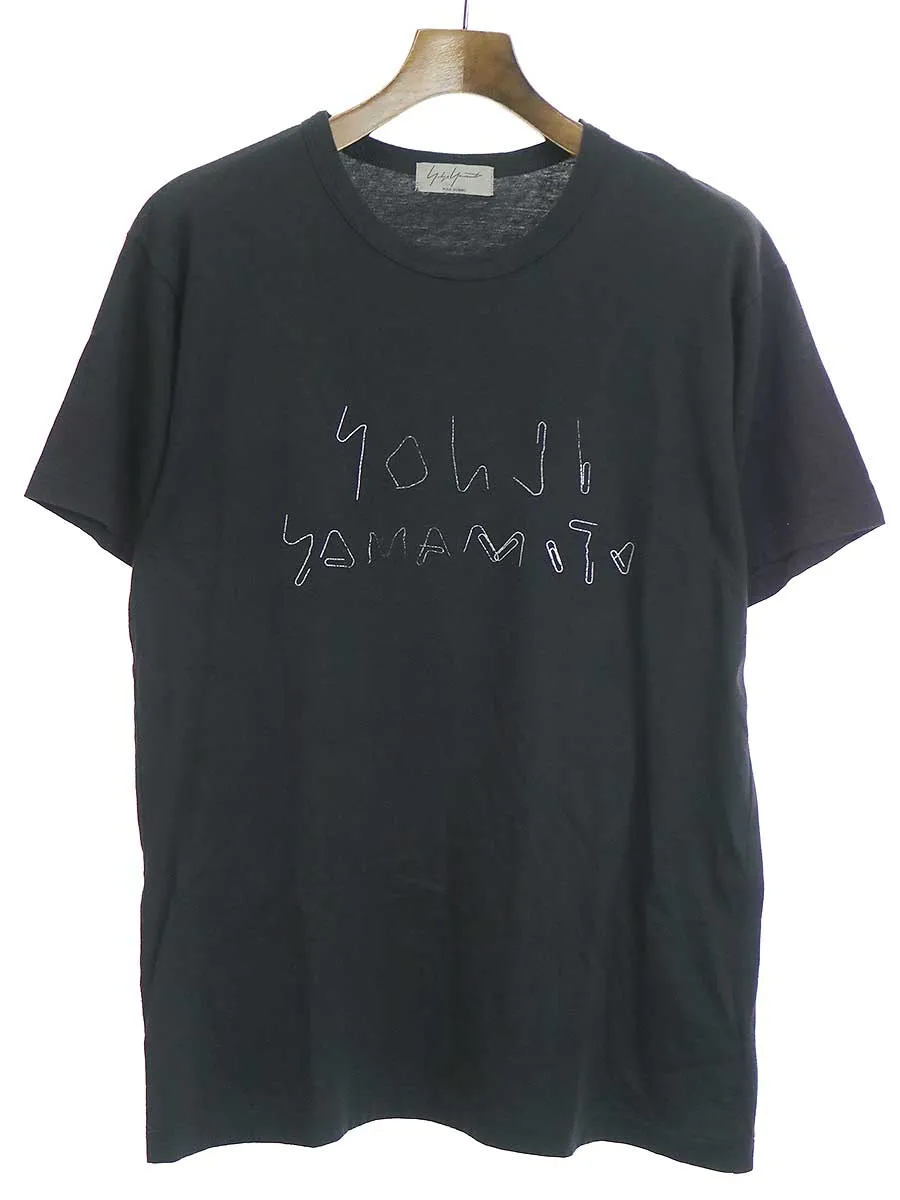 Yohji Yamamoto ヨウジヤマモト プール オム 15SS クリップ文字ロゴプリントTシャツ