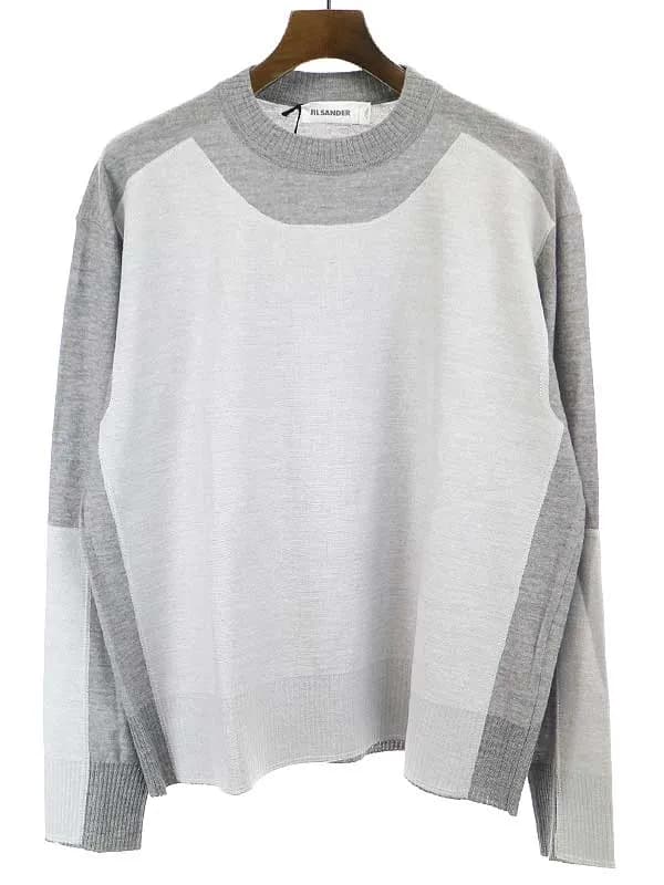 JIL SANDER ジルサンダー 18SS 切替ウールニットセーター
