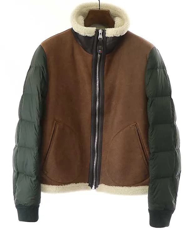 LOUIS VUITTON ルイヴィトン 14AW ダウンスリーブ ムートンレザージャケット