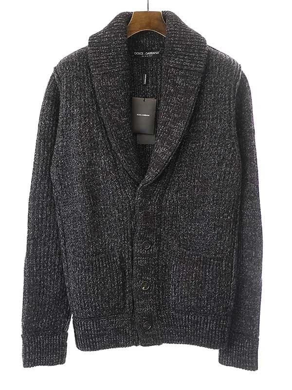 DOLCE&GABBANA ドルチェ&ガッバーナ 13AW ウールショールカラーカーディガン