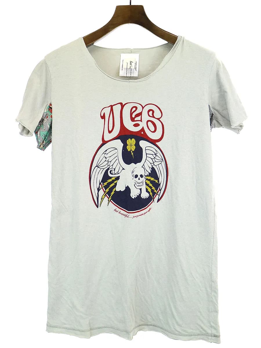 UNDERCOVER アンダーカバー 04AW BUT BEAUTIFUL フロントプリントパッチワークレイヤードTシャツ