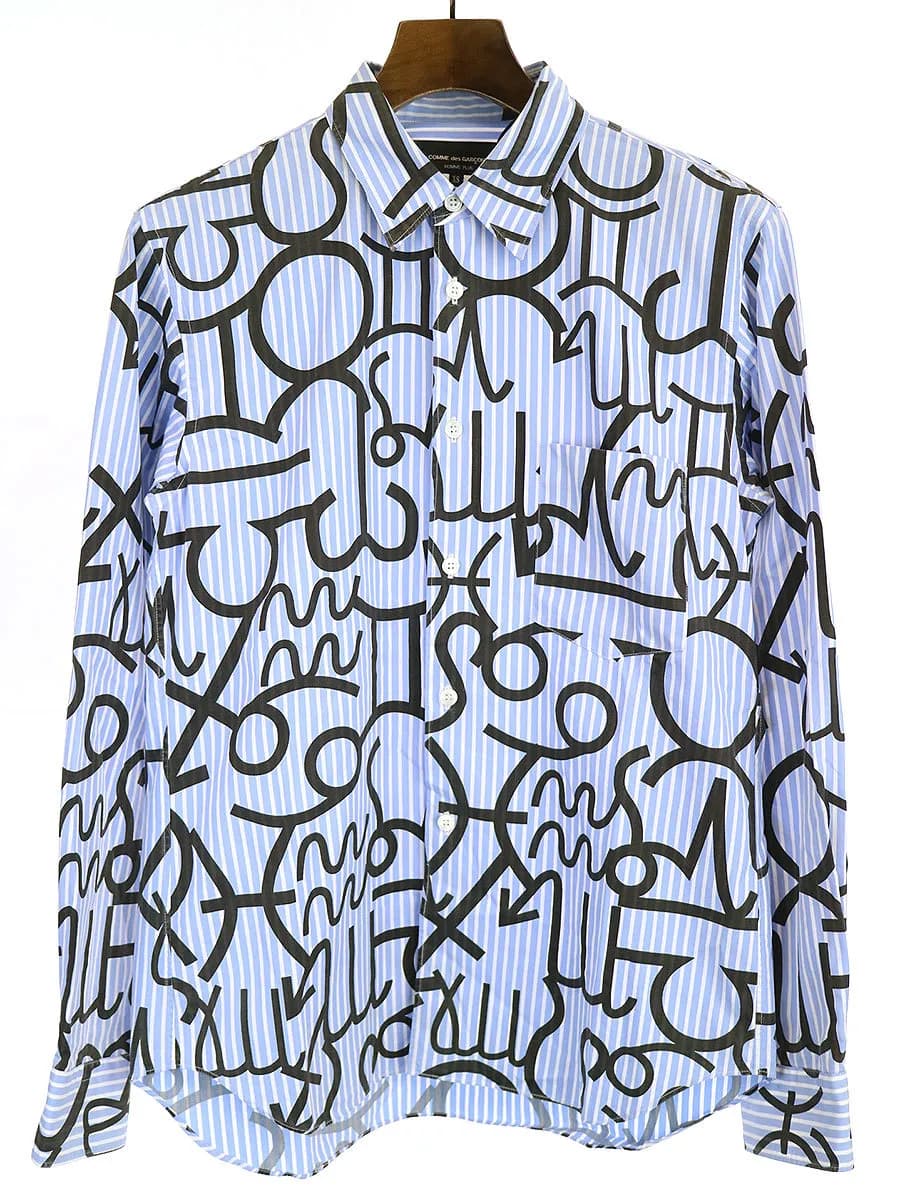 COMME des GARCONS コムデギャルソンオムプリュス 12AW 星座柄ストライプシャツ