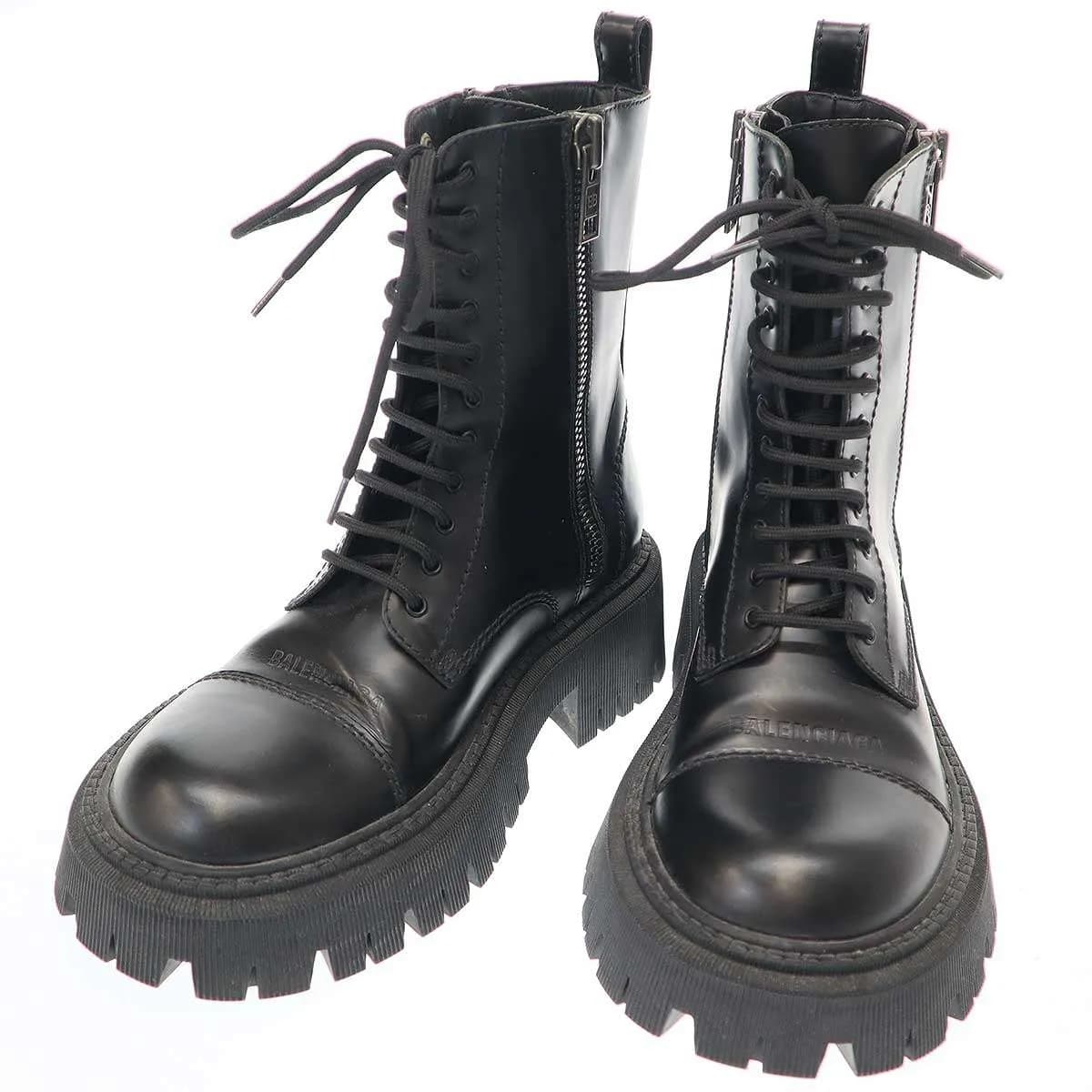 BALENCIAGA バレンシアガ TRACTOR サイドジップレースアップブーツ 617420
