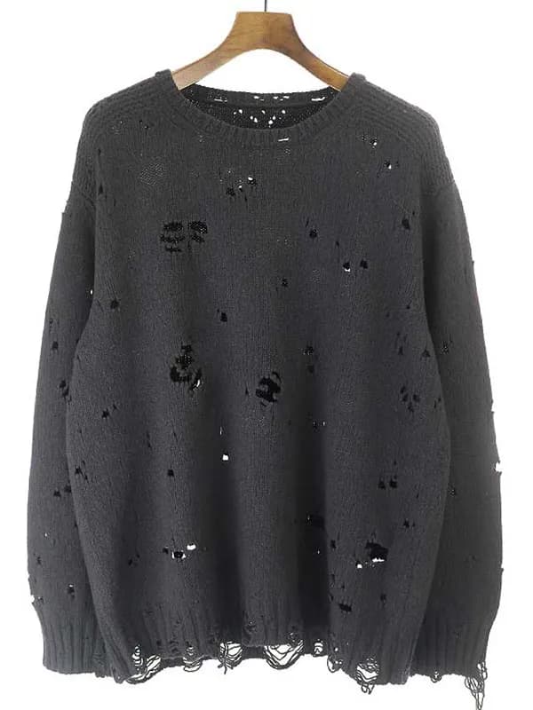 TAKAHIROMIYASHITA The SoloIst. タカヒロミヤシタ ザ ソロイスト 16AW grunge crew neck sweater グランジニットセーター