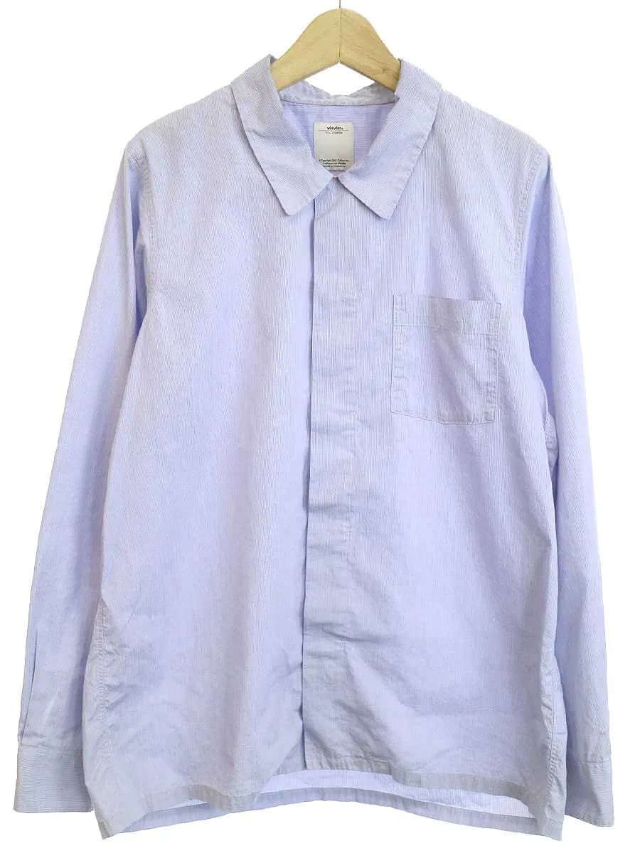 visvim ビズビム 17AW FREE EDGE SHIRT ストライプシャツ