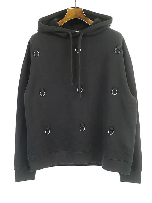 RAF SIMONS ラフシモンズ 19AW Ring Hoodie リング装飾プルオーバーパーカー