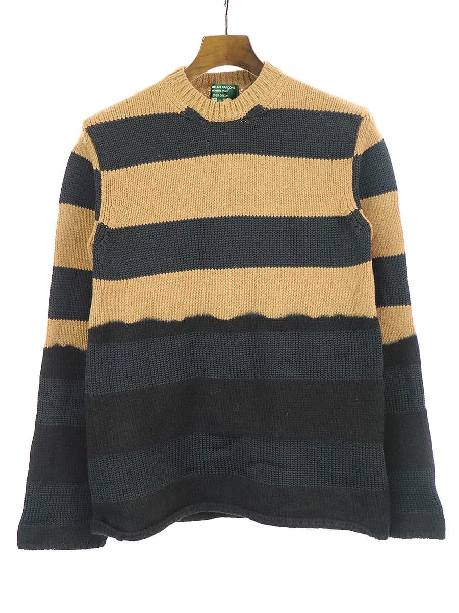 COMME des GARCONS コム デ ギャルソン オム プリュス エバーグリーン 08AW ボーダーニットセーター