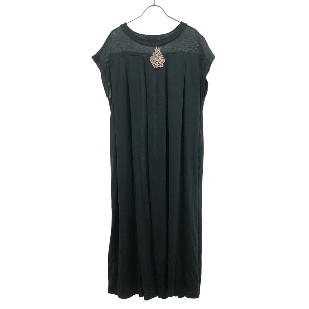 mina perhonen ミナペルホネン 25SS viileä リネンシルクカットソードレスワンピース ads8979