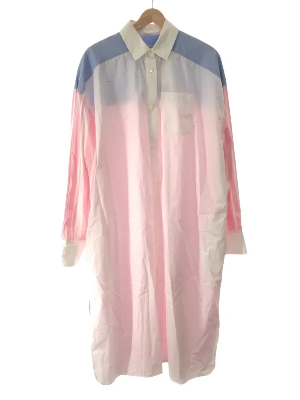 MAISON KITSUNE メゾンキツネ 22AW COLORBLOCK SHIRT DRESS シャツワンピース