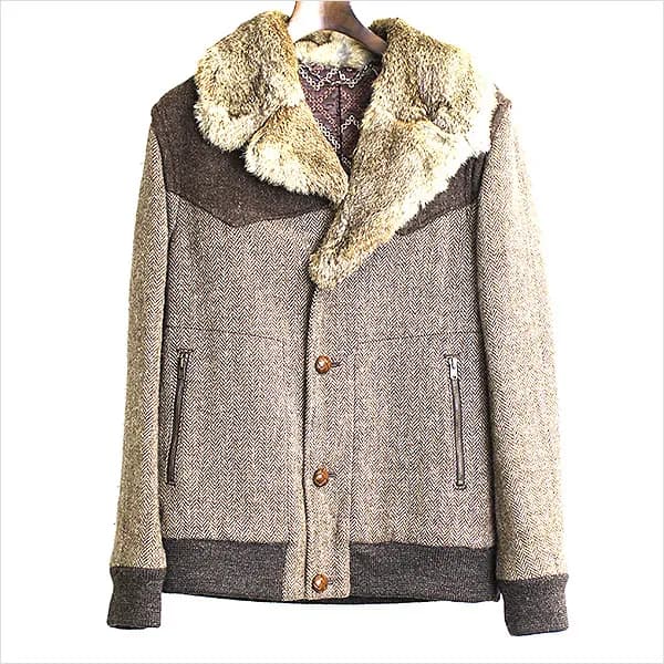 NUMBER NINE NUMBER NINE 02AW ジョージ期ラビットファーツイードジャケット