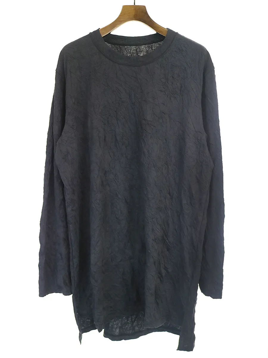 Yohji Yamamoto グラウンド ワイ 18SS コットンポリエステルワッシャー加工カットソー