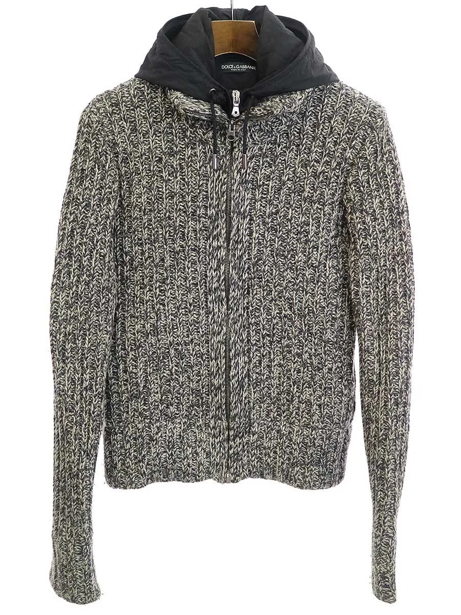 DOLCE&GABBANA ドルチェ&ガッバーナ 11AW 2WAY中綿ライナーケーブルニットセーター