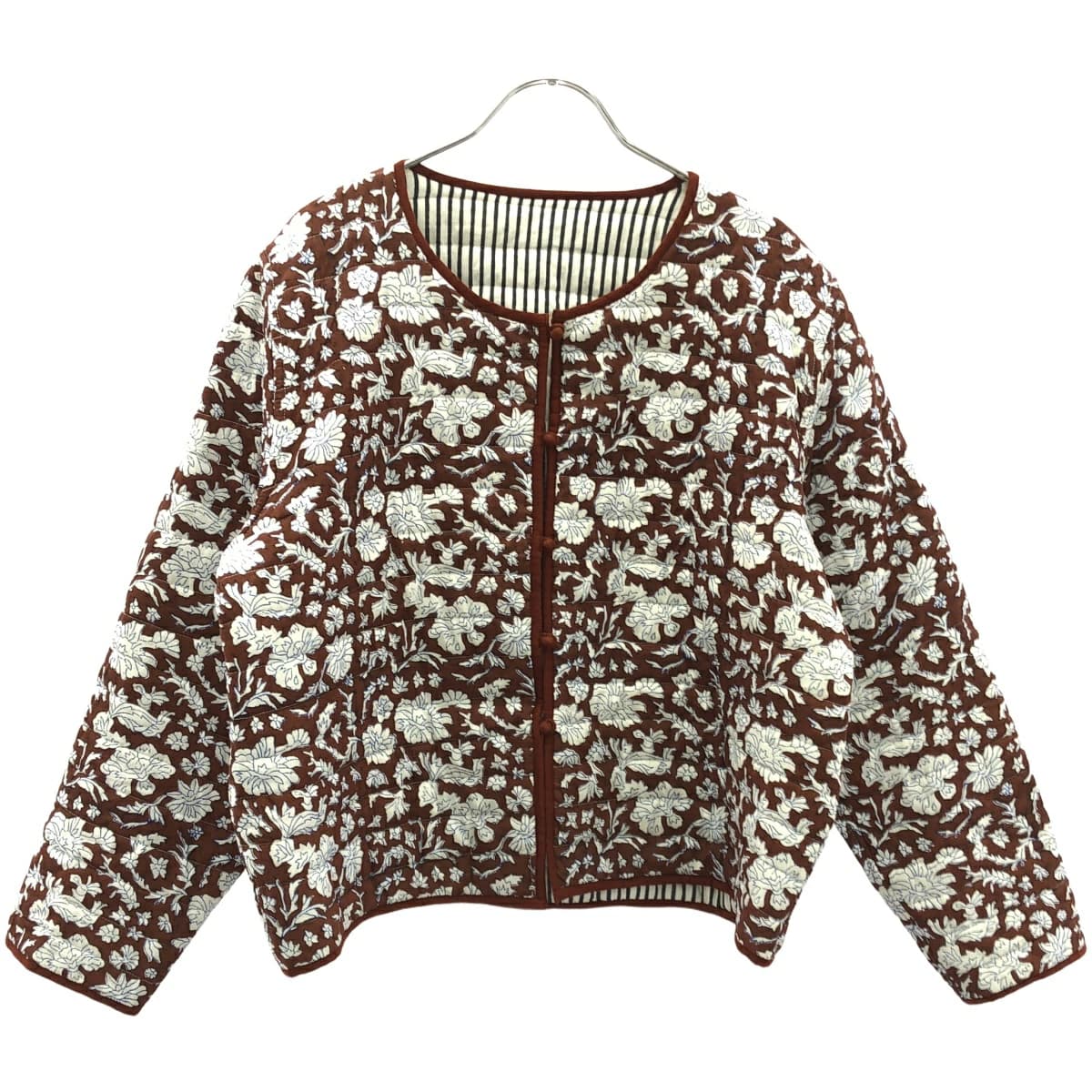Ron Herman エスゼットブロックプリント×ロンハーマン 22AW Quilted jacket ボタニカルストライプキルティングジャケット