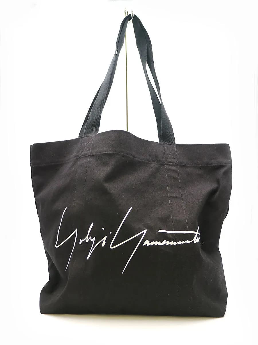 Yohji Yamamoto ヨウジヤマモト ノベルティロゴプリントキャンバストートバッグ