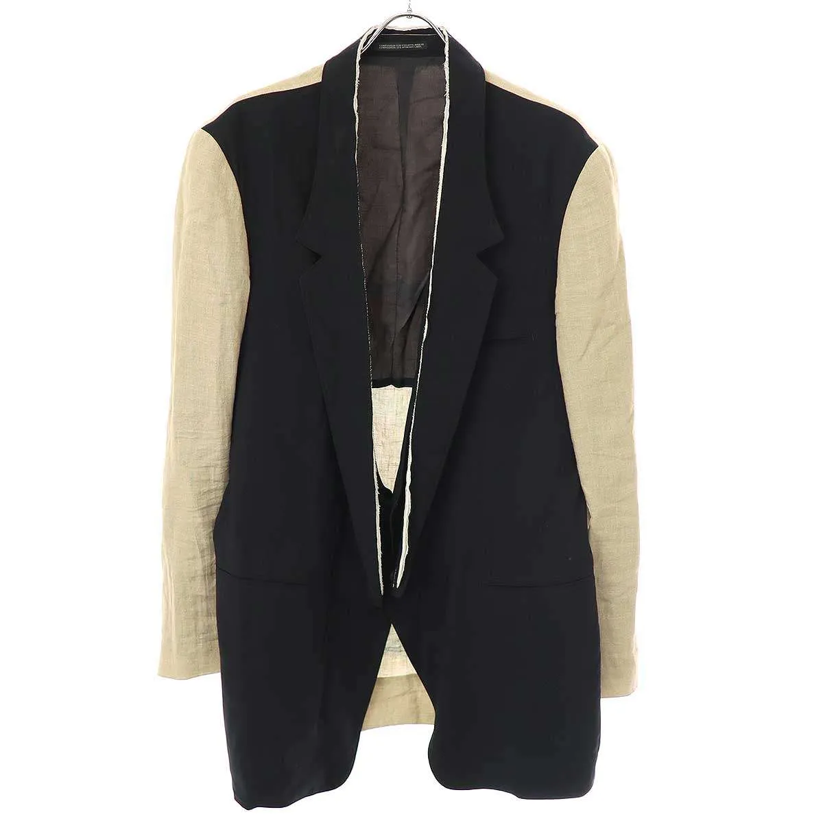 Yohji Yamamoto ヨウジヤマモト プールオム 19SS 朝倉優佳 デタッチャブルカラーデッサンジャケット