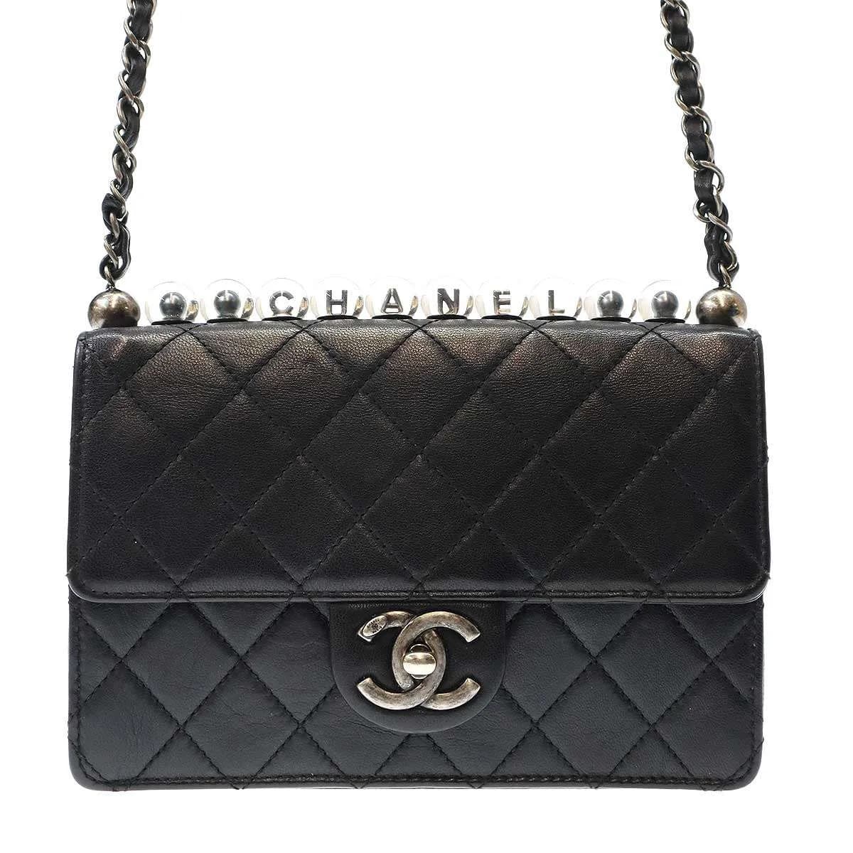 CHANEL シャネル Clear Pearl Matelasse Bag クリアパール マトラッセ ショルダーバッグ AS0585