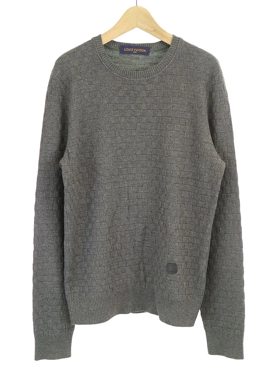 LOUIS VUITTON LOUIS VUITTON 19SS ダミエクルーネックニットセーター