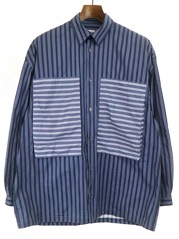 E.Tautz イートウツ LINEMAN SHIRT ストライプシャツ